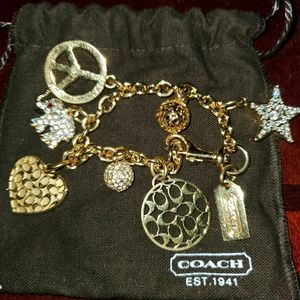 Costume Gold Coach Charm Bracelet